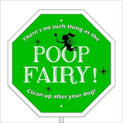 Imagine This Company "Poop Fairy" Garden Sign, Standard