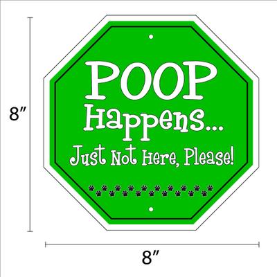 Show full view: Imagine This Company "Poop Happens" Garden Sign slide 2 of 5