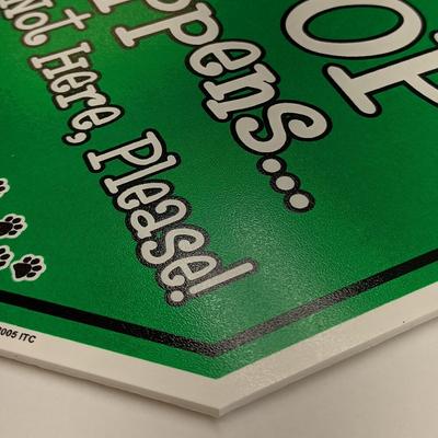 Show full view: Imagine This Company "Poop Happens" Garden Sign slide 4 of 5