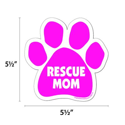 Show full view: Imagine This Company "Rescue Mom" Magnet, Paw Shape slide 2 of 5