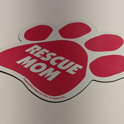 Show full view: Imagine This Company "Rescue Mom" Magnet, Paw Shape slide 4 of 5