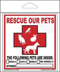 Imagine This Company "Rescue Our Pets" Decal, 2 count
