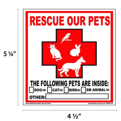 Show full view: Imagine This Company "Rescue Our Pets" Decal, 2 count slide 2 of 6