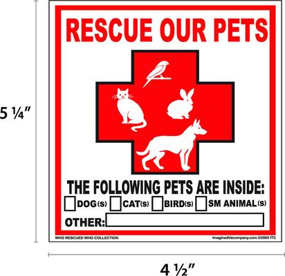 Show full view: Imagine This Company "Rescue Our Pets" Decal & Wallet Card Kit slide 2 of 5