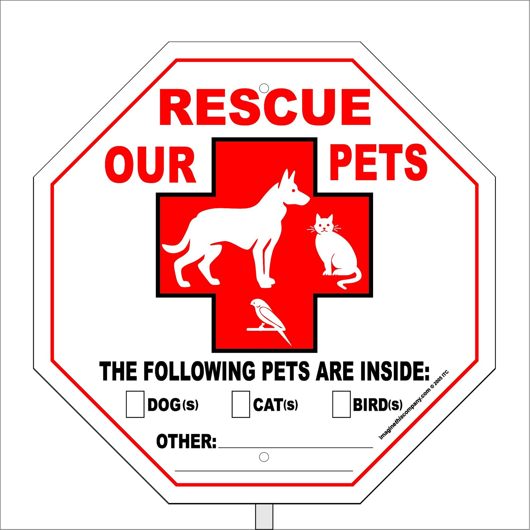 "Rescue Our Pets" Garden Sign, Standard, Imagine This Company