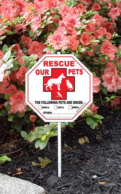 Show full view: Imagine This Company "Rescue Our Pets" Garden Sign, Standard slide 3 of 6