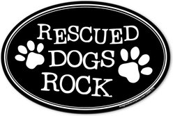Imagine This Company "Rescued Dogs Rock" Magnet, Oval Shape