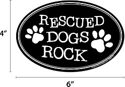 Imagine This Company "Rescued Dogs Rock" Magnet, Oval Shape slide 2 of 4