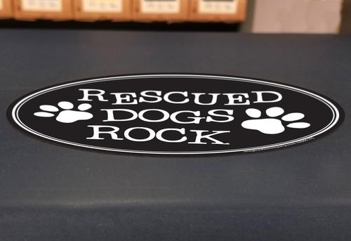 Show full view: Imagine This Company "Rescued Dogs Rock" Magnet, Oval Shape slide 5 of 5