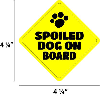 Show full view: Imagine This Company "Spoiled Dog On Board" Car Window Decal slide 2 of 4