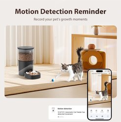 IMIPAW Stainless Steel Remote Control WiFi Automatic Cat & Small Dog Pet Feeder, 3-L slide 2 of 9