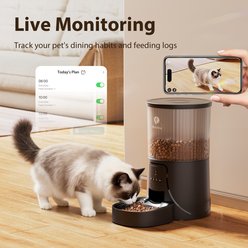 IMIPAW Stainless Steel Remote Control WiFi Automatic Cat & Small Dog Pet Feeder, 4-L slide 2 of 9