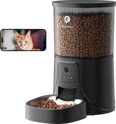 IMIPAW Stainless Steel Remote Control WiFi Automatic Cat & Small Dog Pet Feeder, 4-L