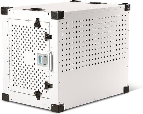 Show full view: Impact Dog Crates High Anxiety Single Door Aluminum Dog Crate, Gray, 48 inch slide 4 of 9