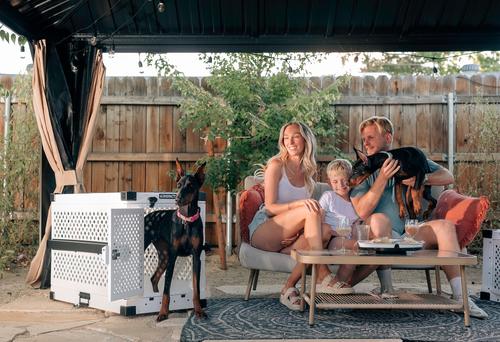 Show full view: Impact Dog Crates Single Door Collapsible Aluminum Dog Crate, Gray, 30 inch slide 6 of 9