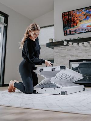 Show full view: Impact Dog Crates Single Door Collapsible Aluminum Dog Crate, Gray, 30 inch slide 2 of 9