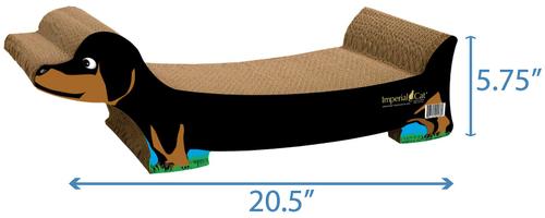Show full view: Imperial Cat Dachshund Cat Scratching Board, Large, Black slide 2 of 6