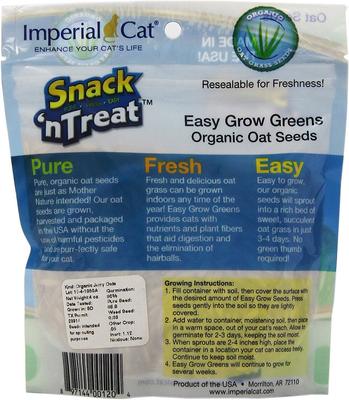 Show full view: Imperial Cat Easy Grow Cat Oat Grass Seeds, 4-oz bag slide 3 of 4
