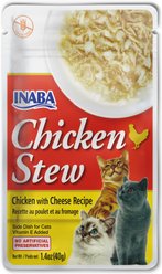 Inaba Chicken Stew Chicken with Cheese Recipe Grain-Free Cat Food Topper, 1.4-oz pouch