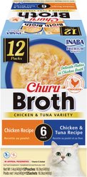 Inaba Churu Broth Chicken & Tuna Variety Cat Lickable Treat, 1.4-oz pouch, 12 count