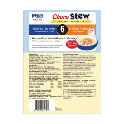 Show full view: Inaba Churu Stew Chicken & Tuna Variety Cat Lickable Treat, 1.4-oz pouch, 12 count slide 3 of 10