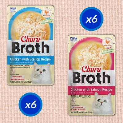 Show full view: Inaba Churu Broth Chicken Variety Cat Lickable Treat, 1.4-oz pouch, 12 count slide 4 of 10