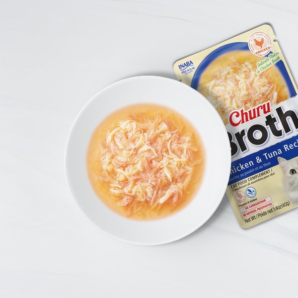 Show full view: Inaba Churu Broth Chicken Variety Cat Lickable Treat, 1.4-oz pouch, 12 count slide 5 of 10