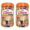 Inaba Churu Beef & Cheese Variety Creamy Puree Grain-Free Lickable Cat Treats, 0.5-oz tube, 100 count bundle 
