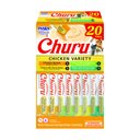Inaba Churu Chicken Variety Creamy Puree Grain-Free Lickable Cat Treats, 0.5-oz tube, 20 count