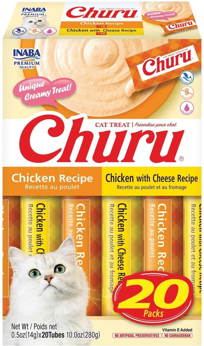 INABA Churu Chicken Variety Pack Grain-Free Lickable Cat Treats