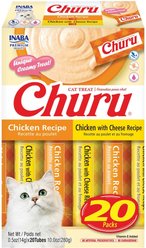 Inaba Churu Chicken Variety Pack Grain-Free Lickable Cat Treats, 0.5-oz tube, 20 count