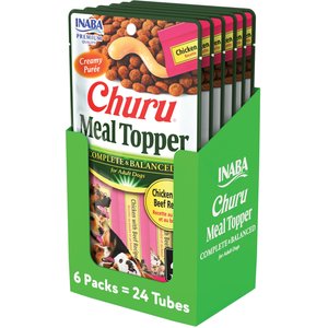 Inaba Churu Chicken with Beef Recipe Dog Food Topper, 24 count