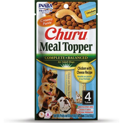 Inaba Inaba Churu Chicken with Cheese Recipe Dog Food Topper, 0.5-oz tube, 4 count