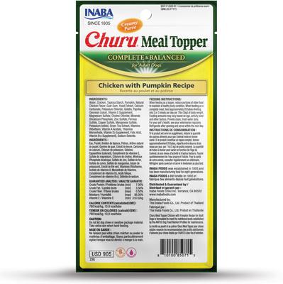 Show full view: Inaba Churu Chicken with Pumpkin Recipe Dog Food Topper, 24 count slide 3 of 10