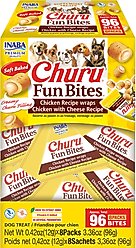 Inaba Churu Fun Bites Chicken with Cheese Grain-Free Soft & Chewy Dog Treats, 0.42-oz, pack of 8