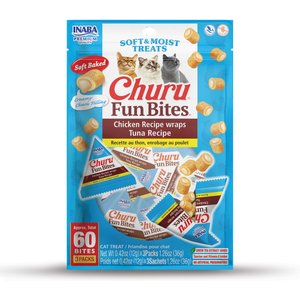 Inaba Churu Fun Bites Tuna Grain-Free Soft & Chewy Cat Treats, 0.42-oz, 3 count