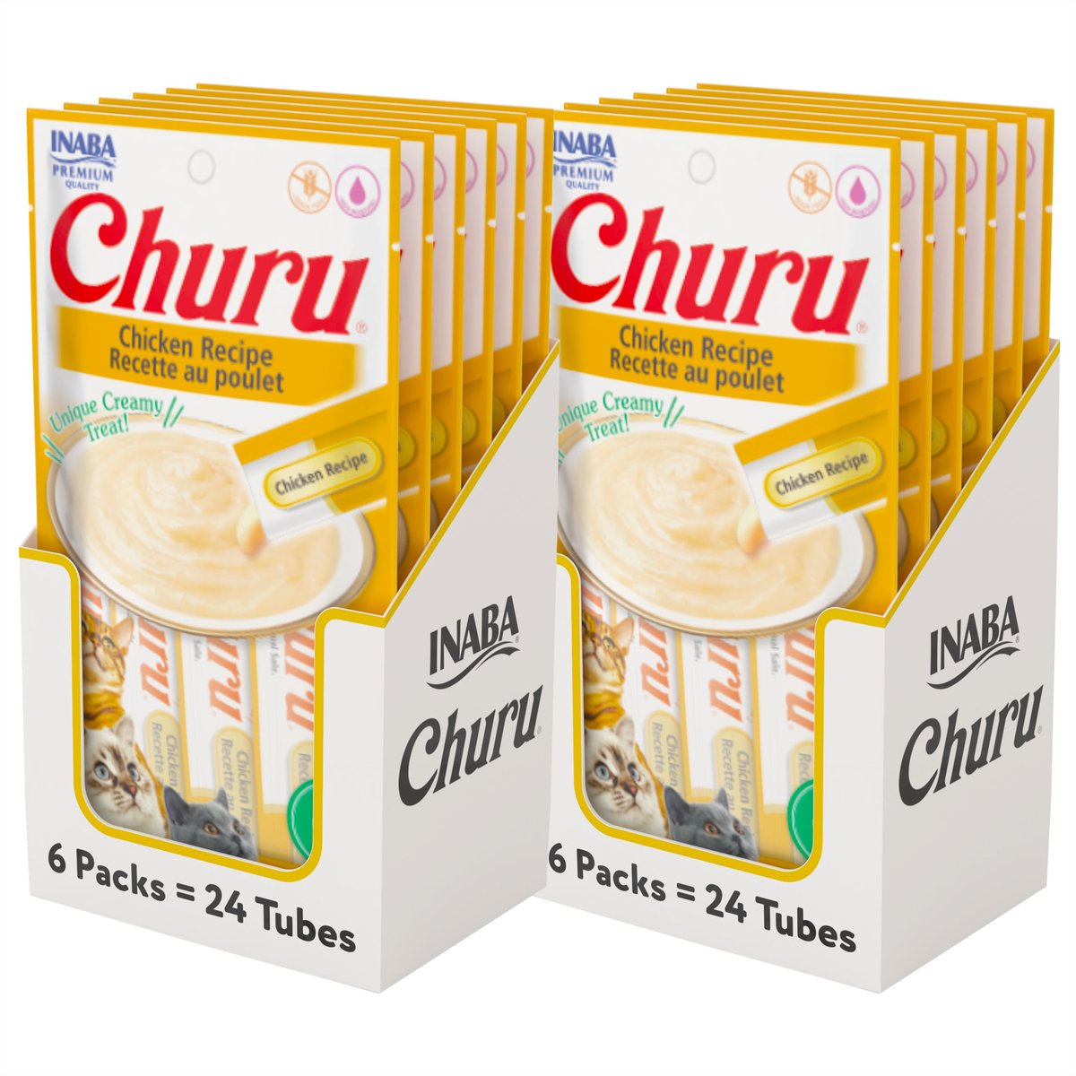 【同梱】churu Inaba Churu Lickable, Creamy Puree Cat Treats, USA603A at