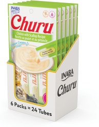 Inaba Churu Grain-Free Chicken with Scallop Puree Lickable Cat Treat, 0.5-oz tube, pack of 24