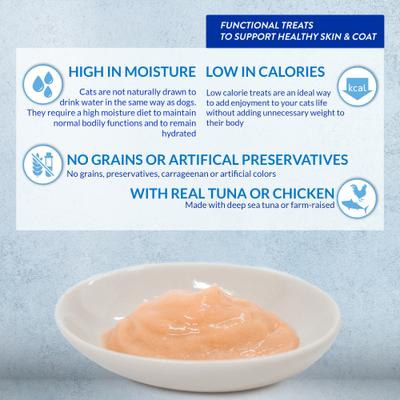 Show full view: Inaba Churu Grain-Free Skin & Coat Chicken Recipe Lickable Cat Treat, 24 count slide 5 of 9