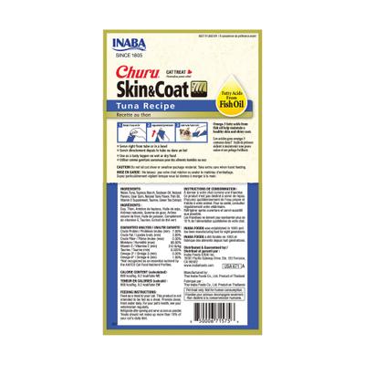 Show full view: Inaba Churu Grain-Free Skin & Coat Tuna Recipe Lickable Cat Treat, 24 count slide 3 of 8