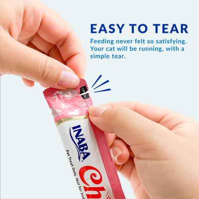 Show full view: Inaba Churu Grain-Free Tuna Puree Lickable Cat Treat, 0.5-oz tube, pack of 4 slide 5 of 12