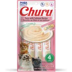 Inaba Churu Grain-Free Tuna with Salmon Puree Lickable Cat Treat, 0.5-oz tube, pack of 4