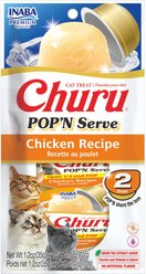 Inaba Churu Pop'n Serve Chicken Grain-Free Lickable Cat Treats, 1.2-oz cup, 2 count