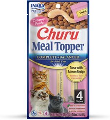 Inaba Churu Salmon Recipe Grain-Free Cat Lickable Treats Food Topper, 0.5-oz pouch, 4 count