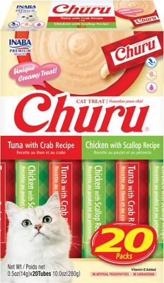 churu様 INABA Churu Seafood & Chicken Variety Pack Grain-Free Lickable Cat
