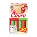 Inaba Churu Seafood & Chicken Variety Pack Grain-Free Lickable Cat Treats, 0.5-oz tube, 20 count