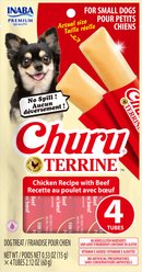 Inaba Churu Terrine Chicken Recipe with Beef Soft Dog Treat, 4 count, Small