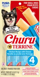 Inaba Churu Terrine Chicken Recipe with Cheese Soft Dog Treat, 4 count, Small