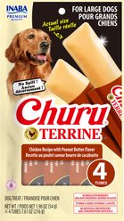 Inaba Churu Terrine Chicken Recipe with Peanut Butter Soft Dog Treat, 4 count, Large