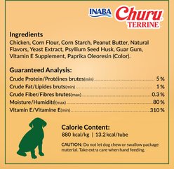 Inaba Churu Terrine Chicken Recipe with Peanut Butter Soft Dog Treat, 4 count, Small slide 2 of 8